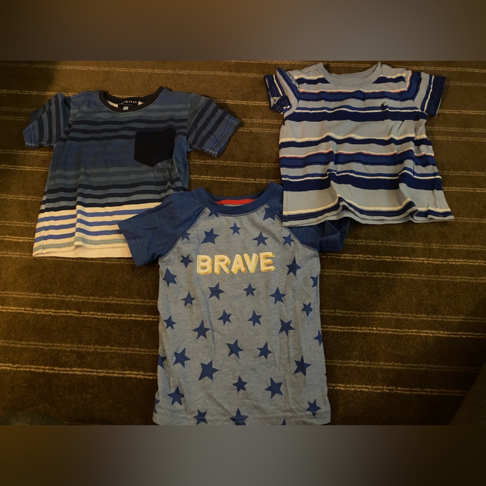 Children's Blue Striped and Star T-Shirts